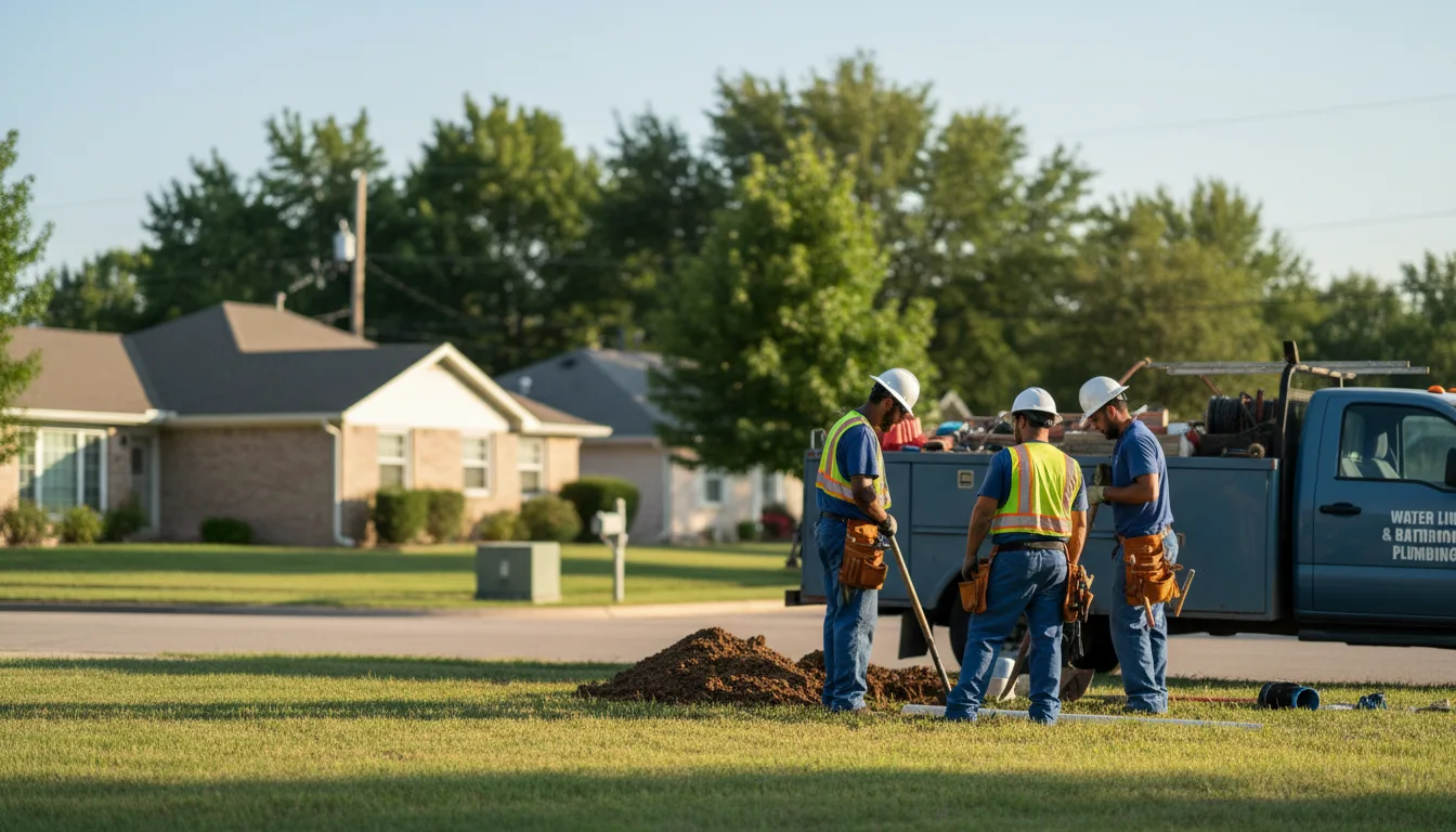 Residential water line and bathroom plumbing service in Birchwood, TN